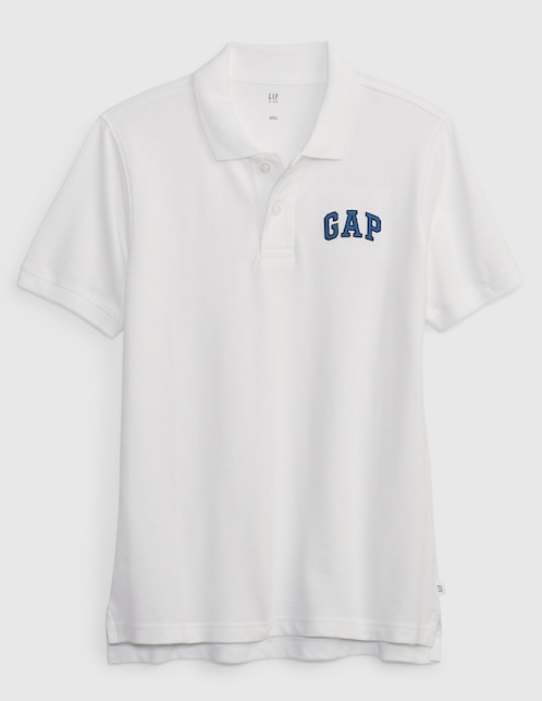 PLAYERA POLO GAP 843607 NIÑ, M, BLANCO
