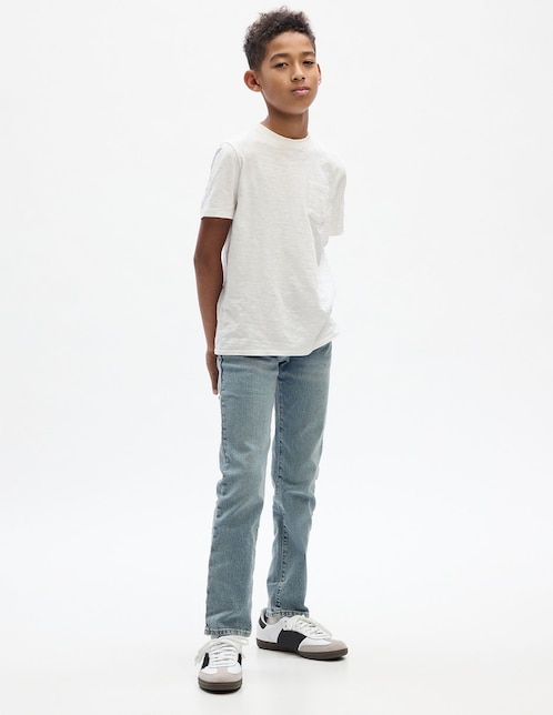Jeans slim deslavado para niño