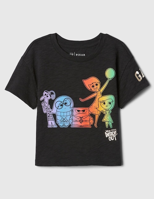 Playera Inside Out manga corta para niña