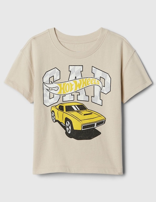 Playera Hot Wheels manga corta para niño