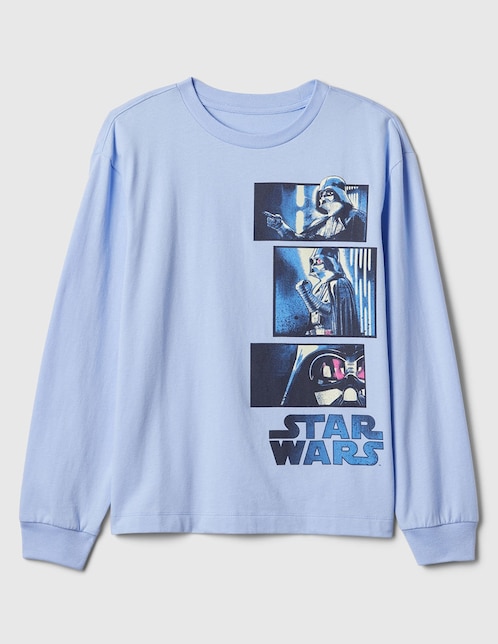 Playera Star Wars manga larga para niño