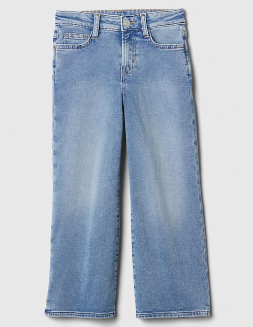 Jeans amplio lavado claro para niña