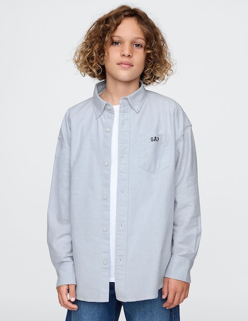 CAMISA GAP 605359 N, 12 AÑOS, AZUL CLARO