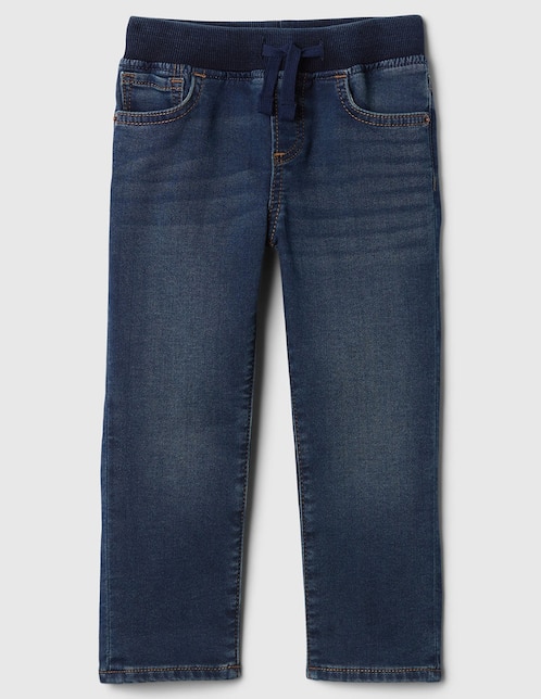 Jeans straight lavado obscuro para niño