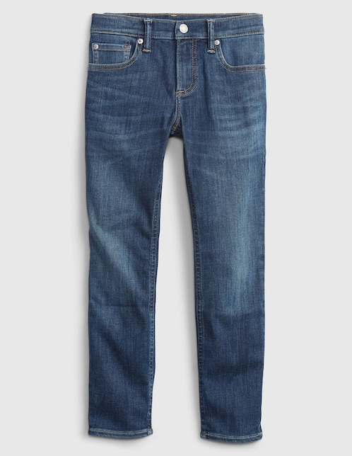Jeans straight deslavado para niño