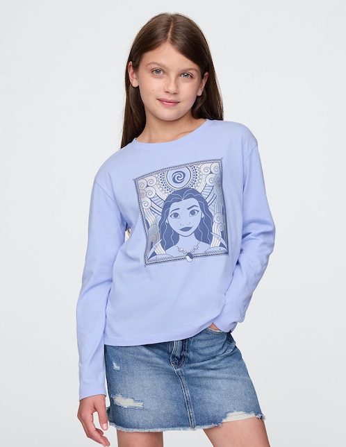 GAP Playera X Disney manga larga para niña