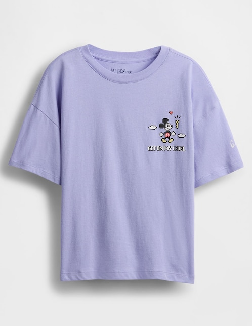 Playera Mickey Mouse manga corta para niña