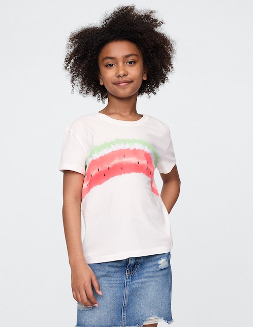 Playera manga corta para niña