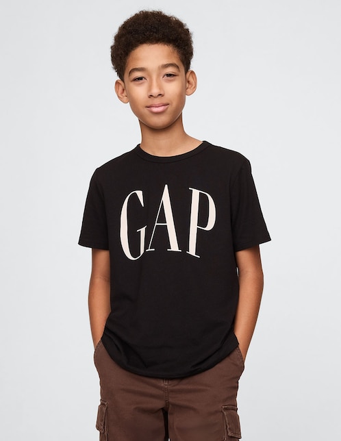 PLAYERA GAP 708411 NIÑO REG, XG, NEGRO