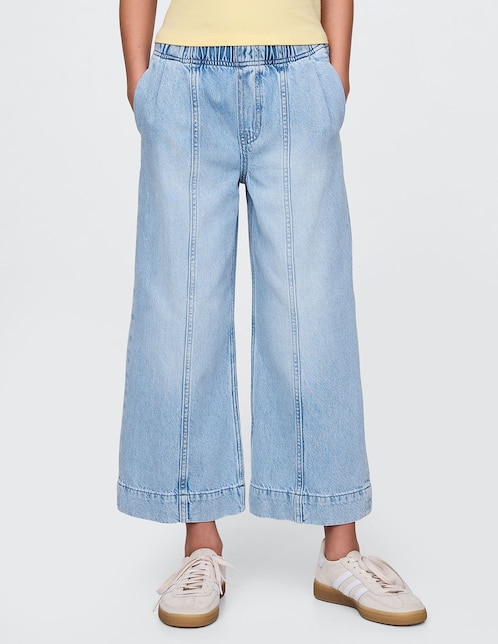 Jeans relaxed amplio lavado claro para niña