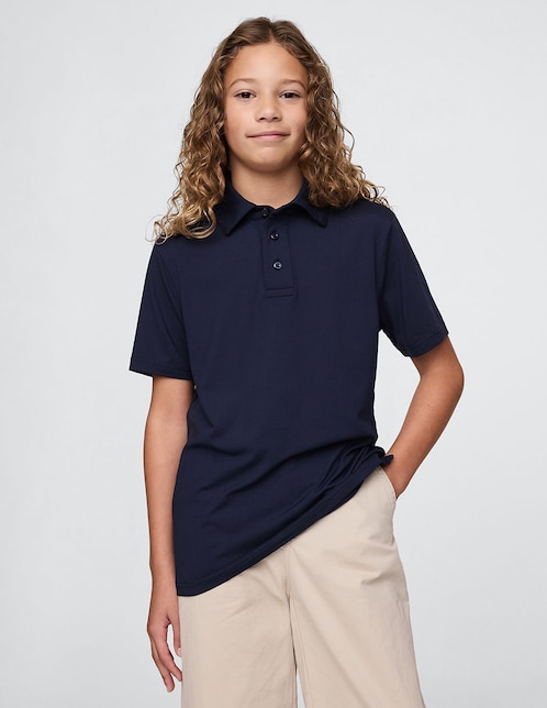 Playera tipo polo para niño