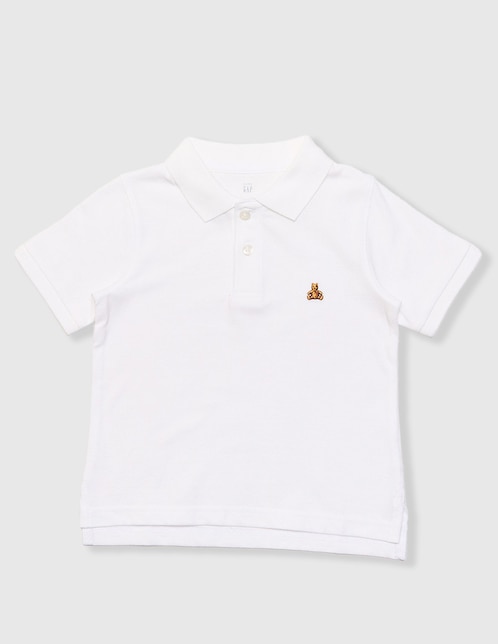 Playera tipo polo de algodón para niño 1