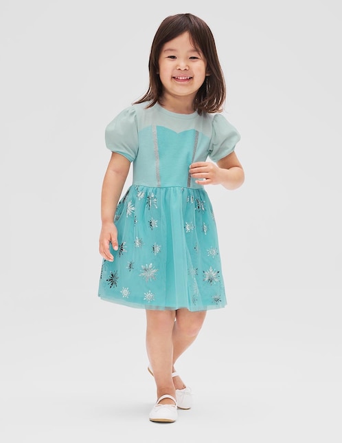 Vestido manga globo para bebé niña