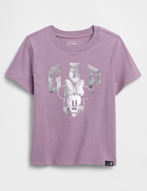 Playera Minnie Mouse manga corta para bebé niña