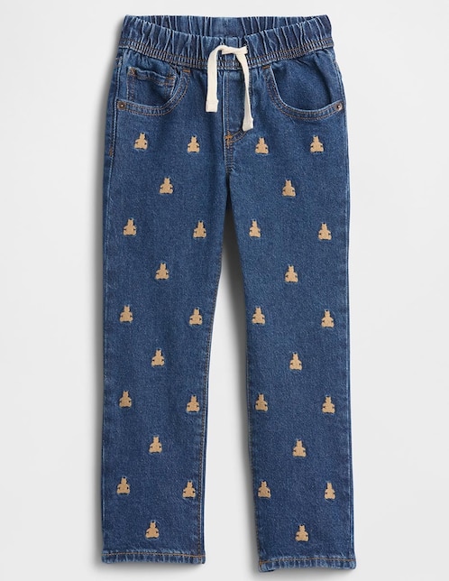 Jeans straight lavado medio para niño