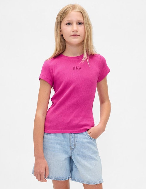 Playera manga corta para niña