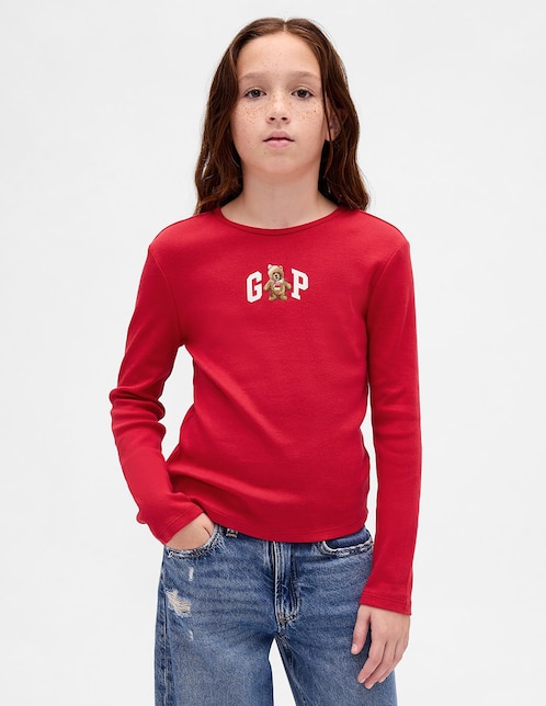 Playera manga larga para niña