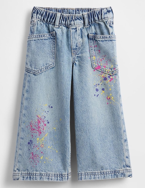 Jeans relaxed baggy lavado claro para niña