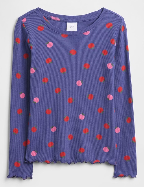Playera manga larga para bebé niña