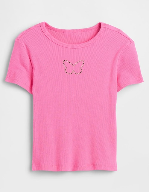 Playera manga corta para niña