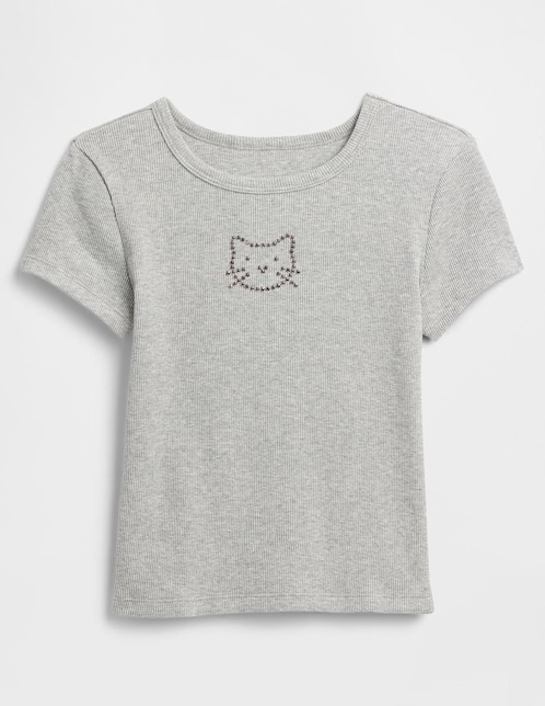 Playera manga corta para niña