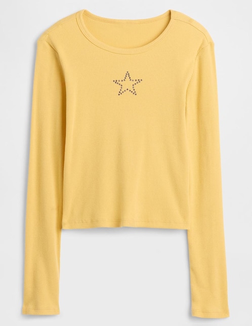 Playera manga larga para niña