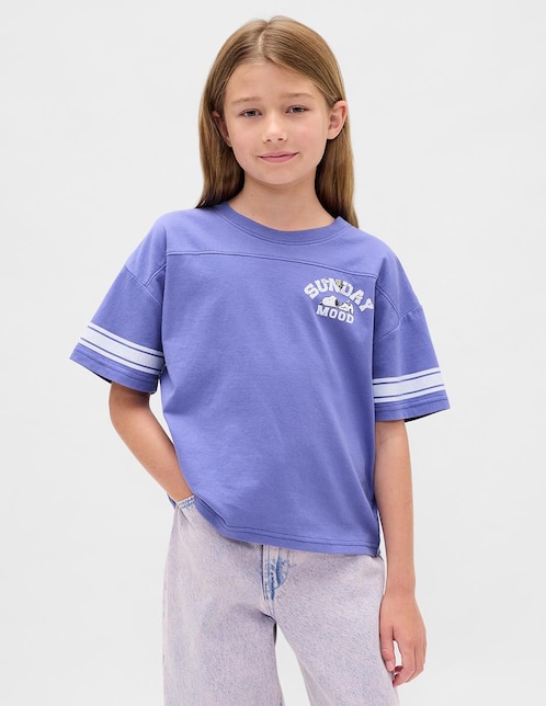 Playera Snoopy manga al codo para niña