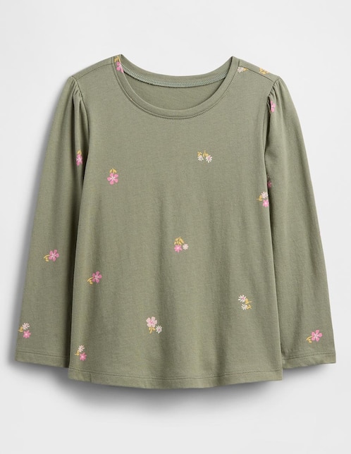 Playera manga larga para niña