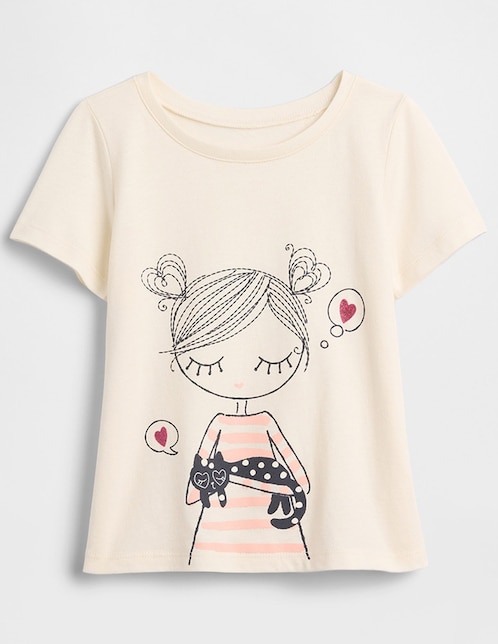 Playera manga corta para preescolar niña