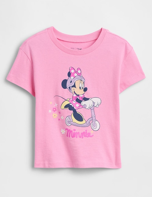Playera Minnie Disney manga corta para niña