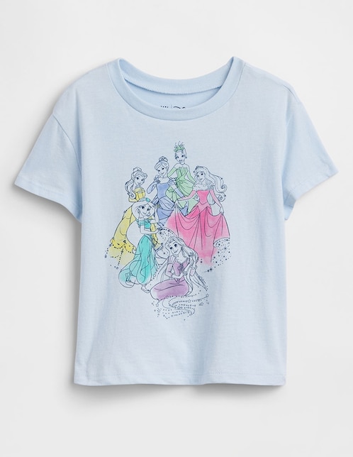 Playera Princesas Disney manga corta para niña