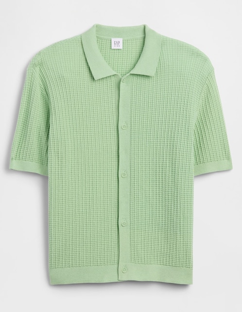 Playera tipo polo de algodón para niño