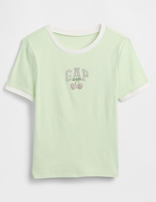 Playera manga corta para niña