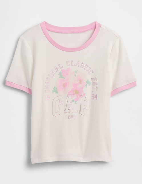 Playera manga corta para niña