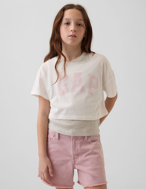 Playera manga corta de niña