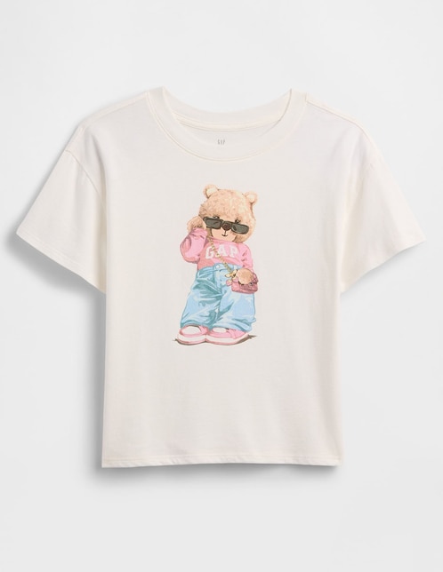 Playera manga corta para niña