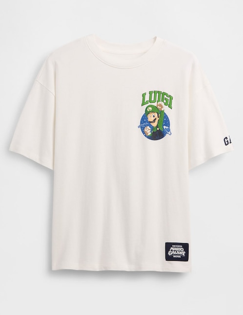 Playera Super Mario Bros manga al codo unisex