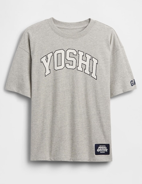 Playera Yoshi Mario Bros manga al codo para niño