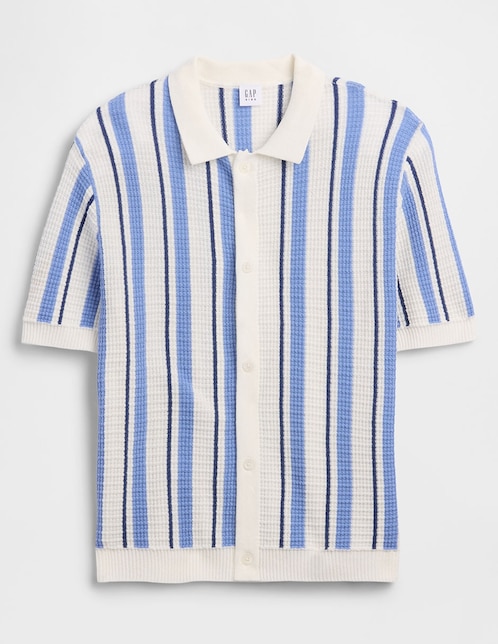 Playera tipo polo de algodón para niño
