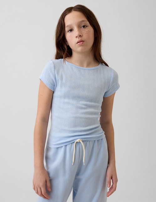 PLAYERA GAP 880201 NIÑA REG, G, AZUL CL