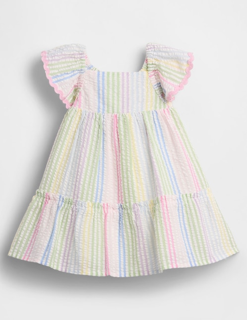 Vestido manga mariposa para bebé niña