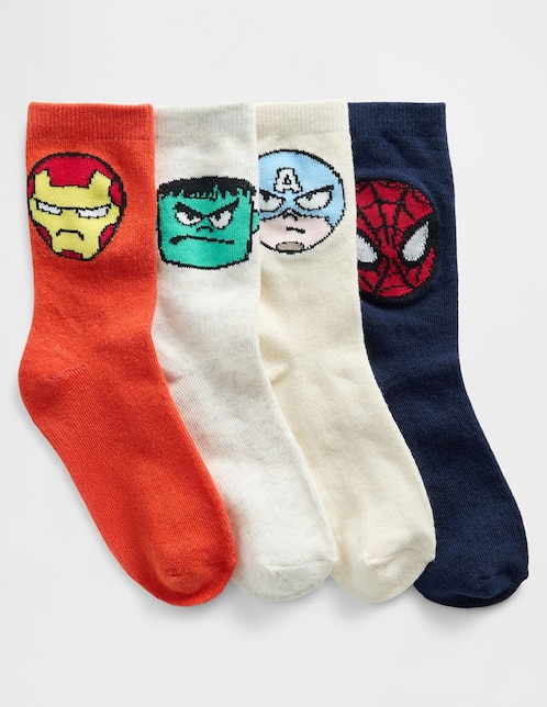 Set de calcetín The Avengers Marvel de algodón para niño 4 pares