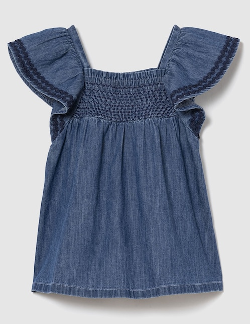 Vestido manga mariposa para bebé niña