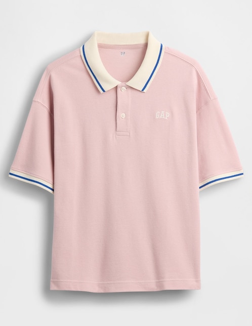 Playera tipo polo de algodón para niño 1