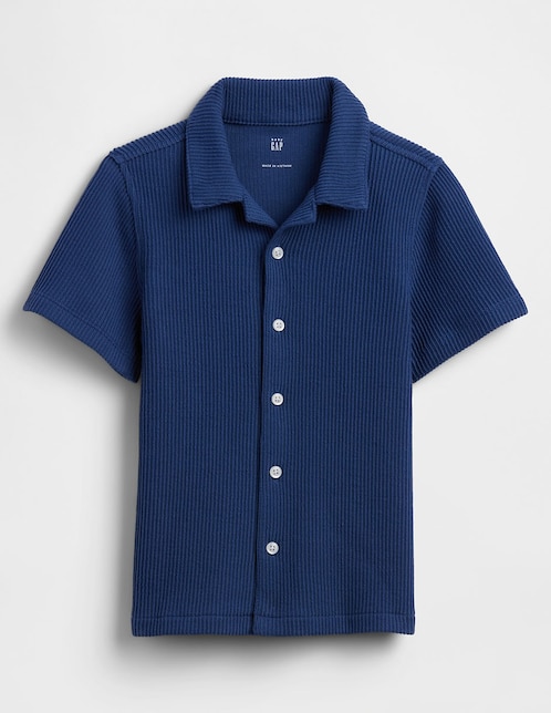 Camisa casual de algodón manga corta para niño