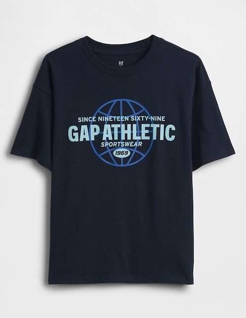 PLAYERA GAP 887096C NIÑO, M, AZUL MARINO