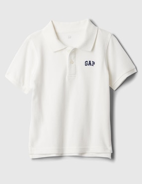 Playera tipo polo de algodón para bebé niño