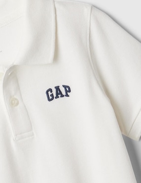 Playera tipo polo de algodón para bebé niño