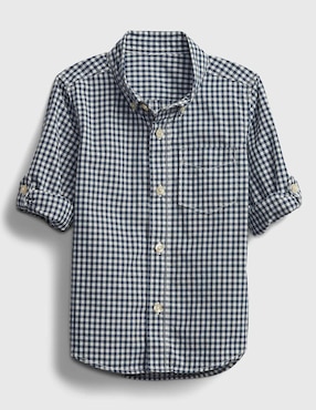 Camisa casual de algodón manga larga para niño