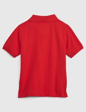 Playera tipo polo de algodón para niño
